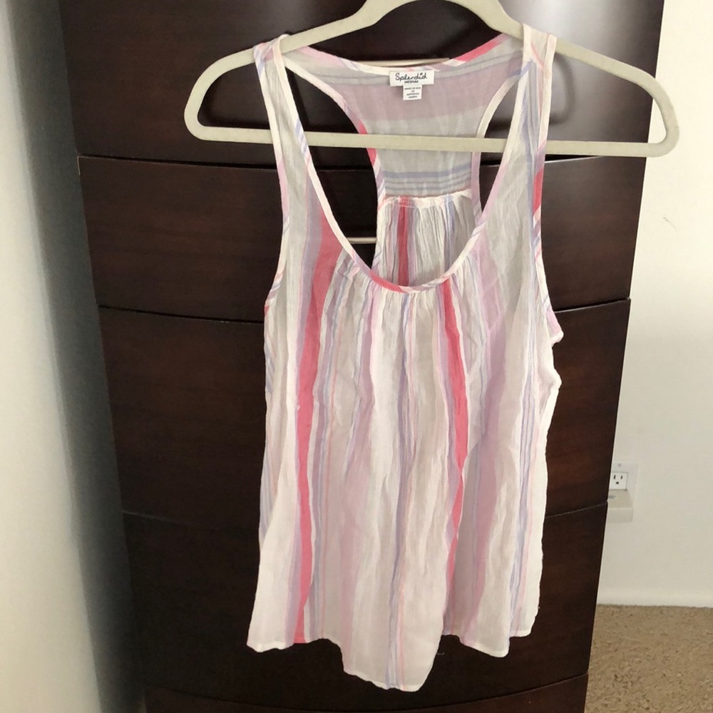 Splendid Pastel Stripe Racer Tank